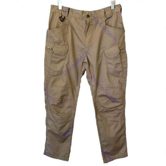 Baggy Tan Cargo Utility Outdoors Pants RipStop Camping Hiking Women’s Size M - Picture 1 of 12